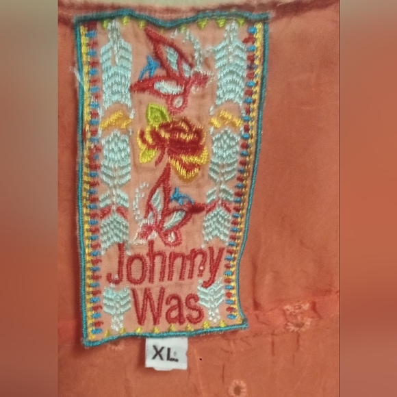 Johnny Was Coral Embroidered Sleeveless Top - Picture 3 of 3